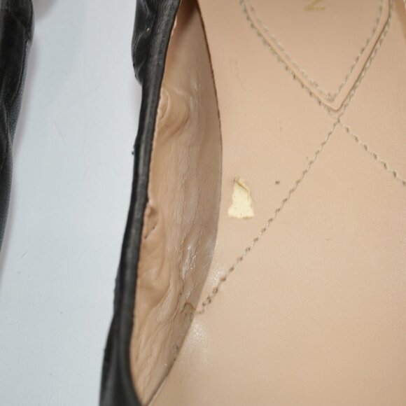 Cole Haan Womens Elsie Ballet Flats Size 8 Black Leather Cap Toe Slip On Shoes - Picture 4 of 13